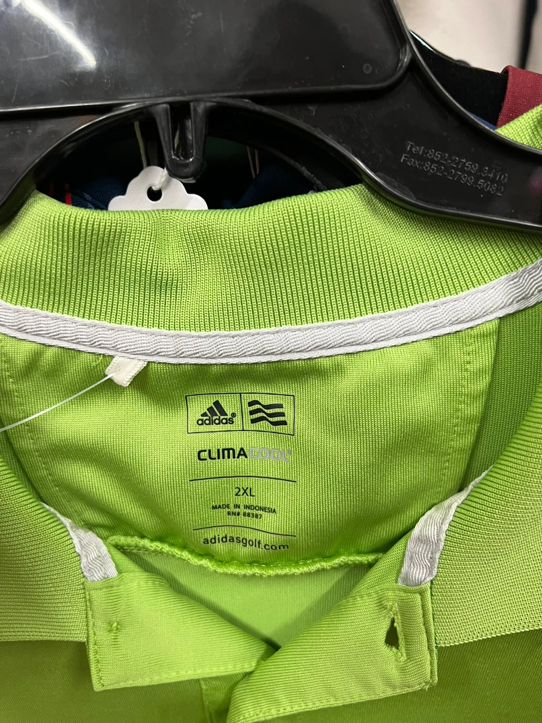 New- Adidas CLIMACOOL Golf Polo Shirt - Lime Green - 2XL - photo 2