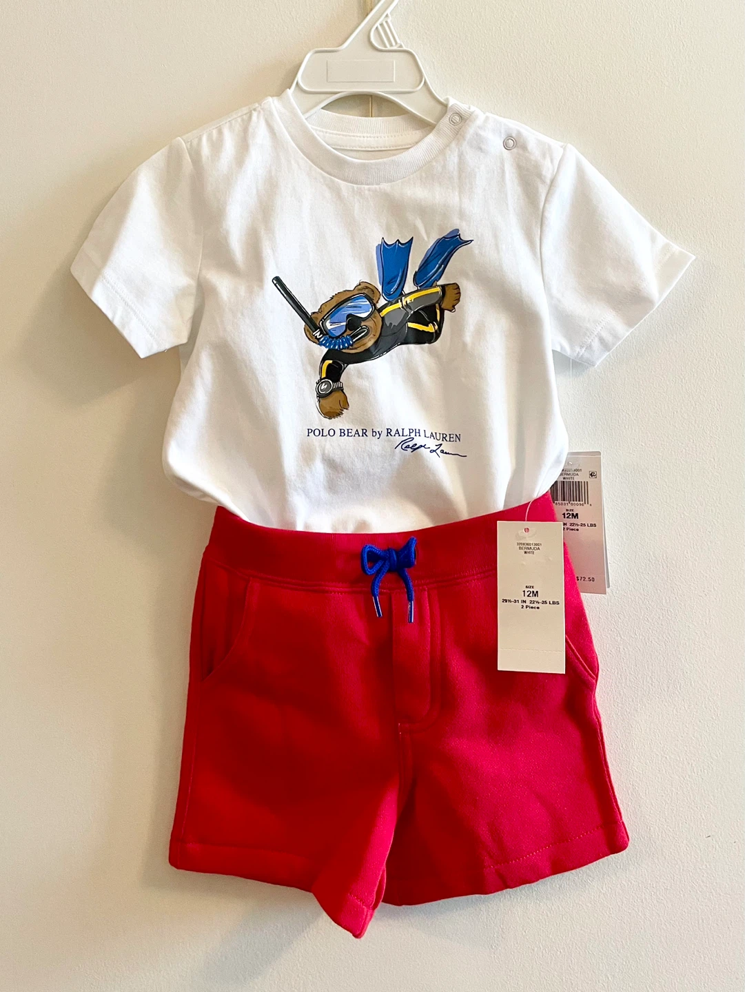 Polo Ralph Lauren Baby "Polo Bear” shirt and short Set (9M) - photo 2