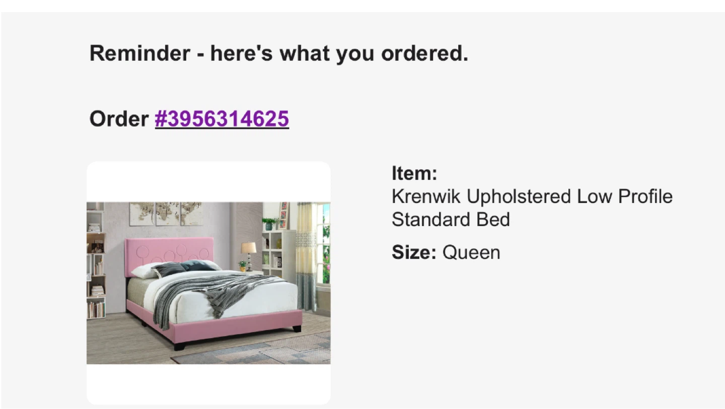 Queen Bed Krenwik Upholstered Low Profile