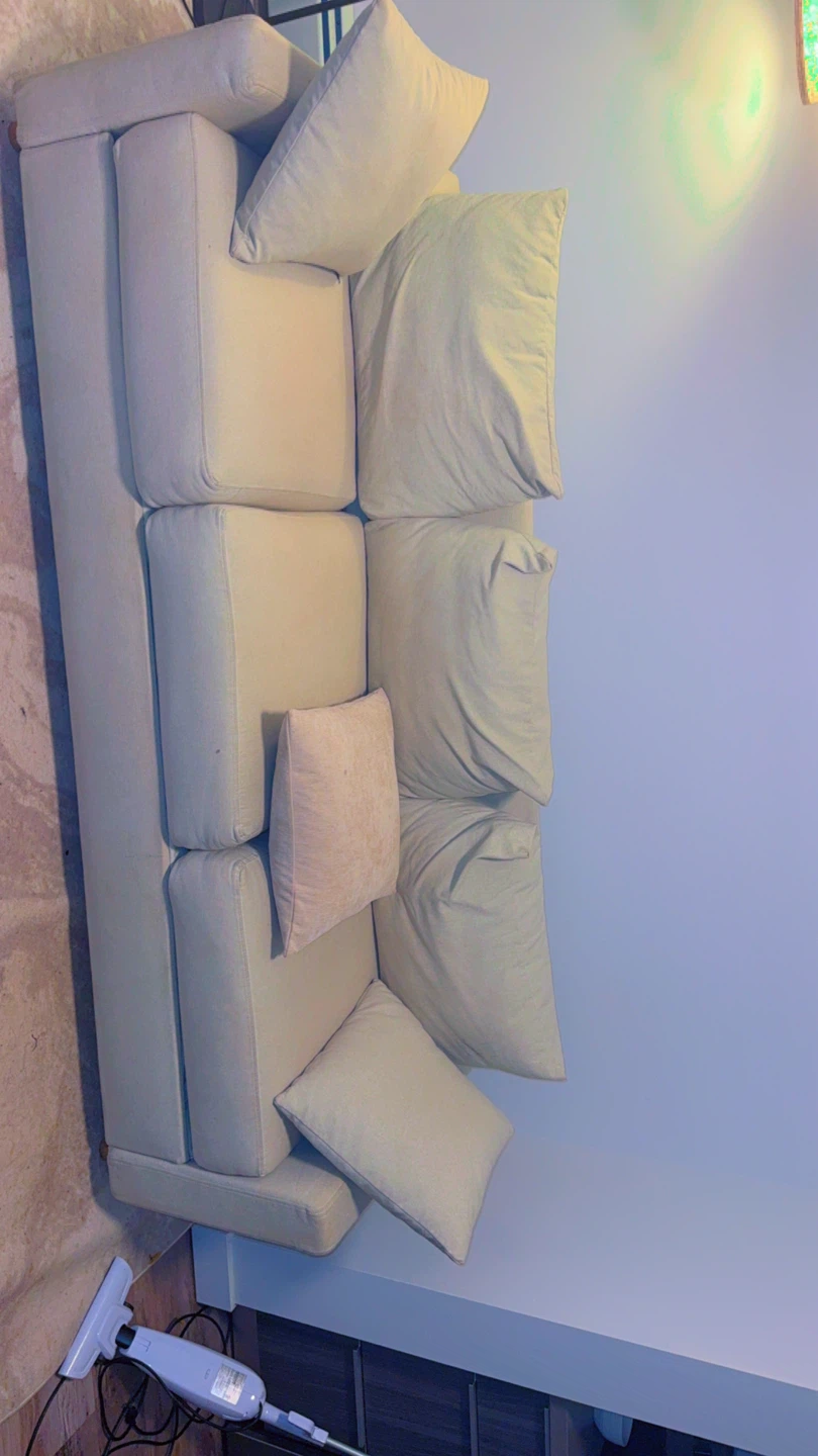 Cream Sofa with Cushions