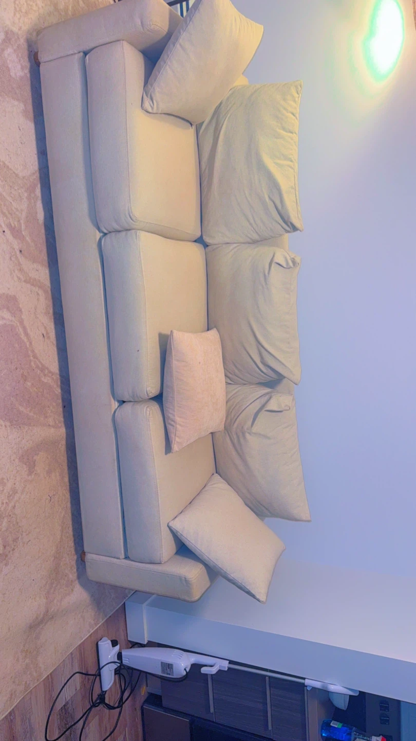 Cream Sofa with Cushions - photo 2