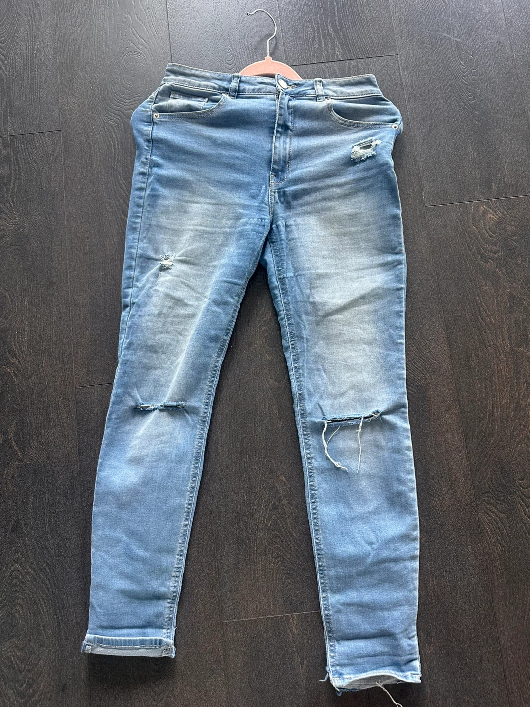 Blue Distressed Skinny Jeans - photo 3