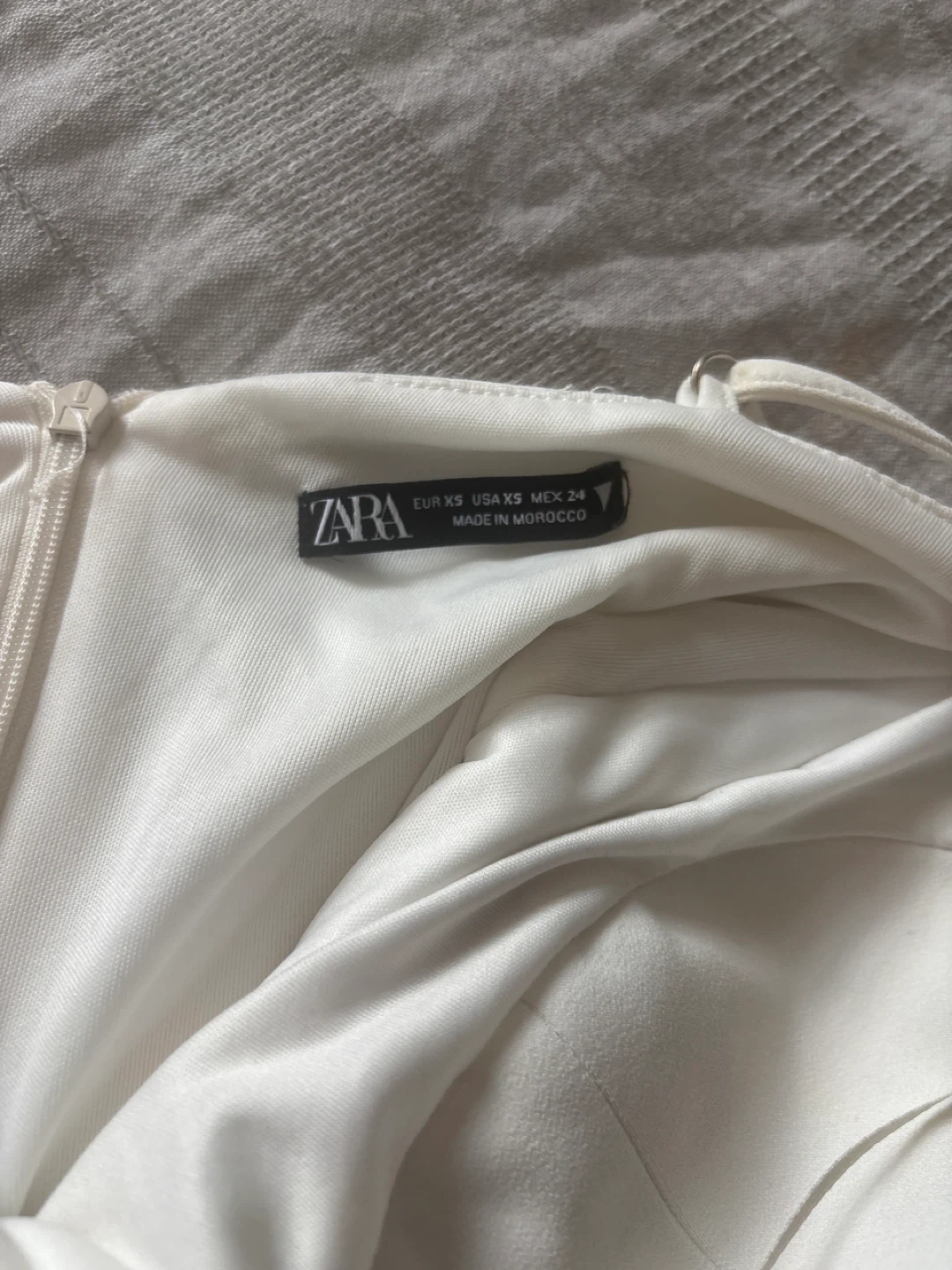Zara White Ruched Maxi Dress - photo 2
