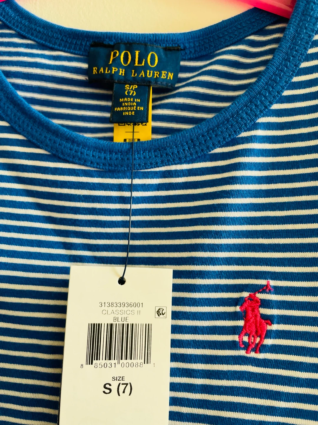 Polo Ralph Lauren Children Blue Striped Dress Size S (7) - photo 3