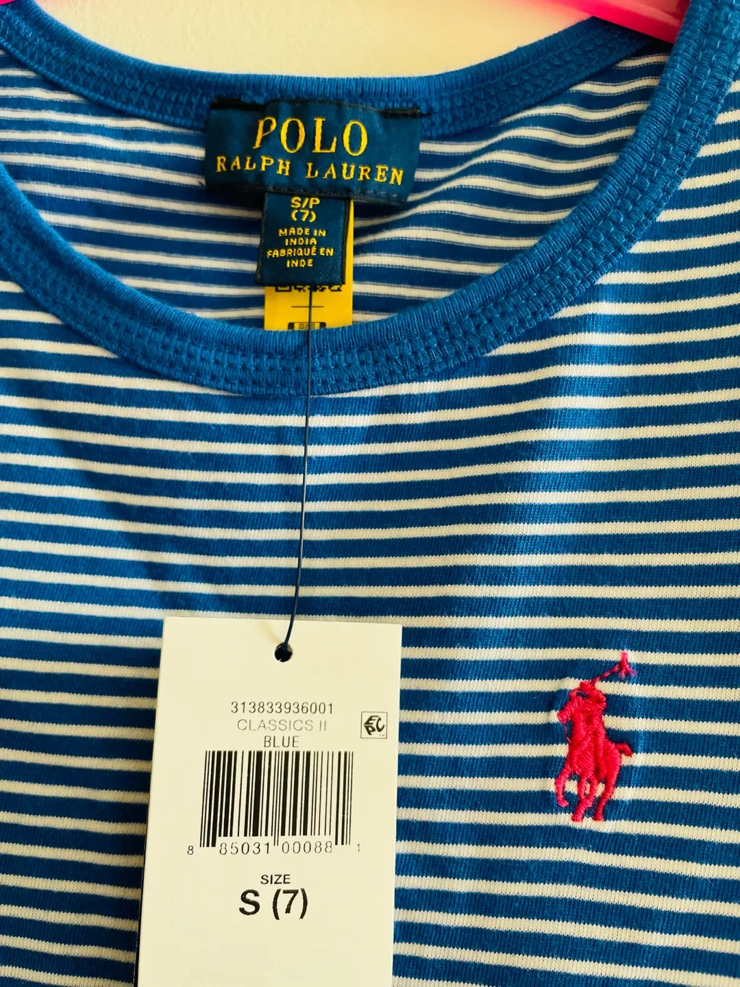 Polo Ralph Lauren Children Blue Striped Dress Size S (7) - photo 3