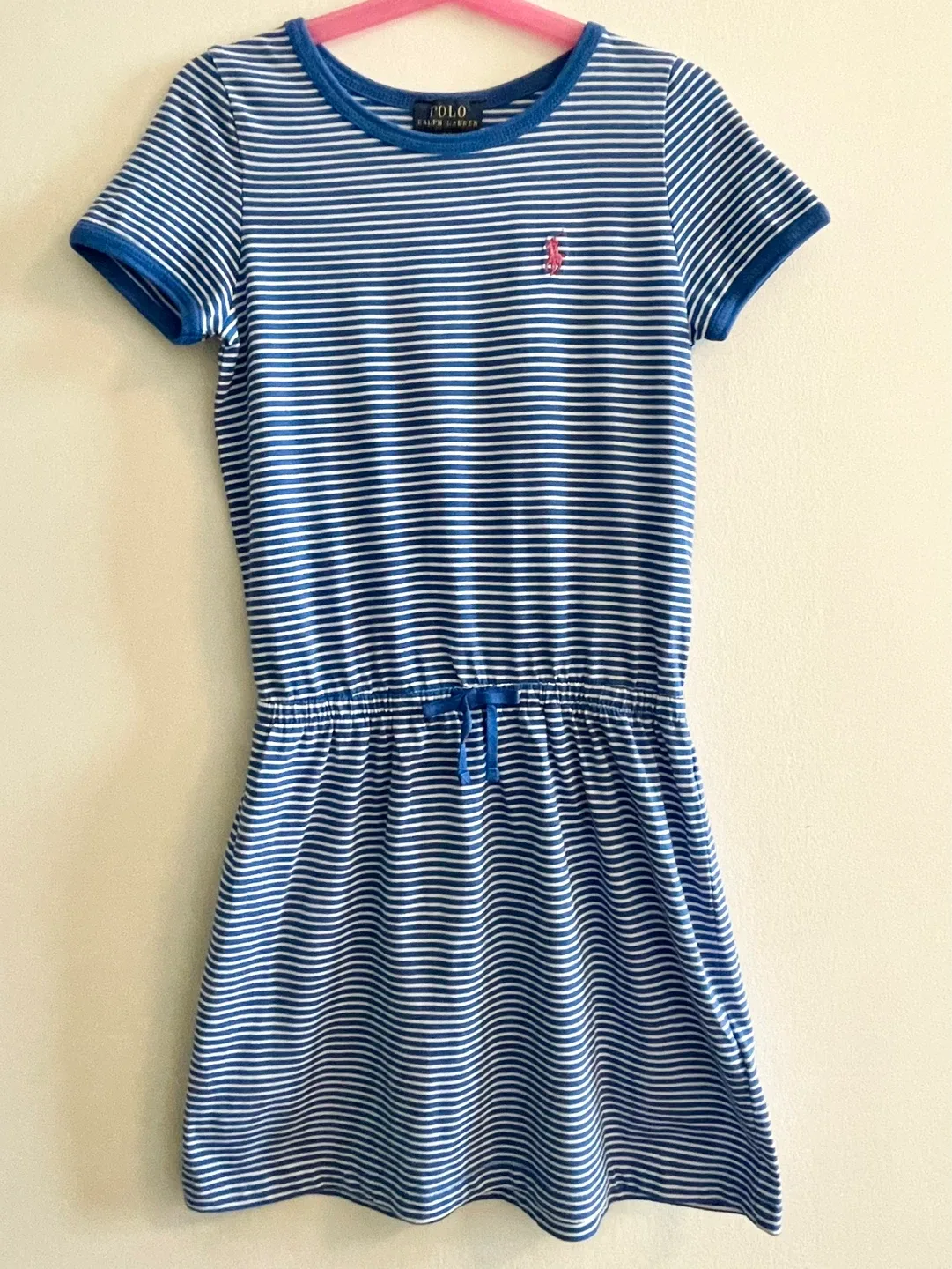 Polo Ralph Lauren Children Blue Striped Dress Size S (7)
