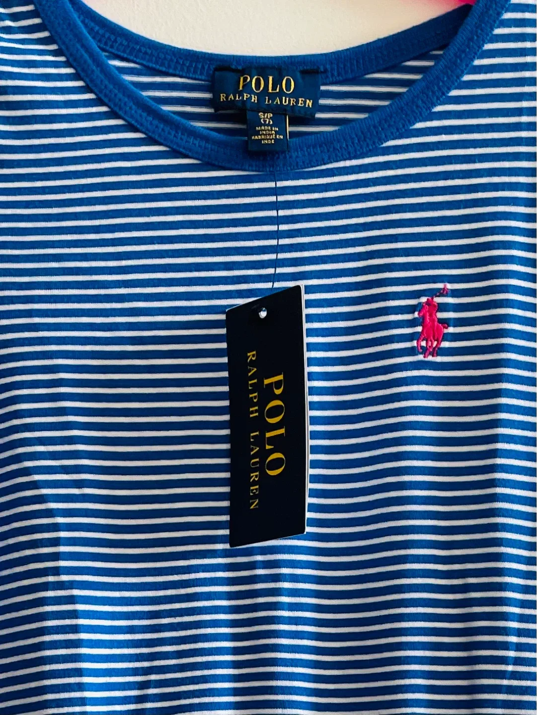 Polo Ralph Lauren Children Blue Striped Dress Size S (7) - photo 4