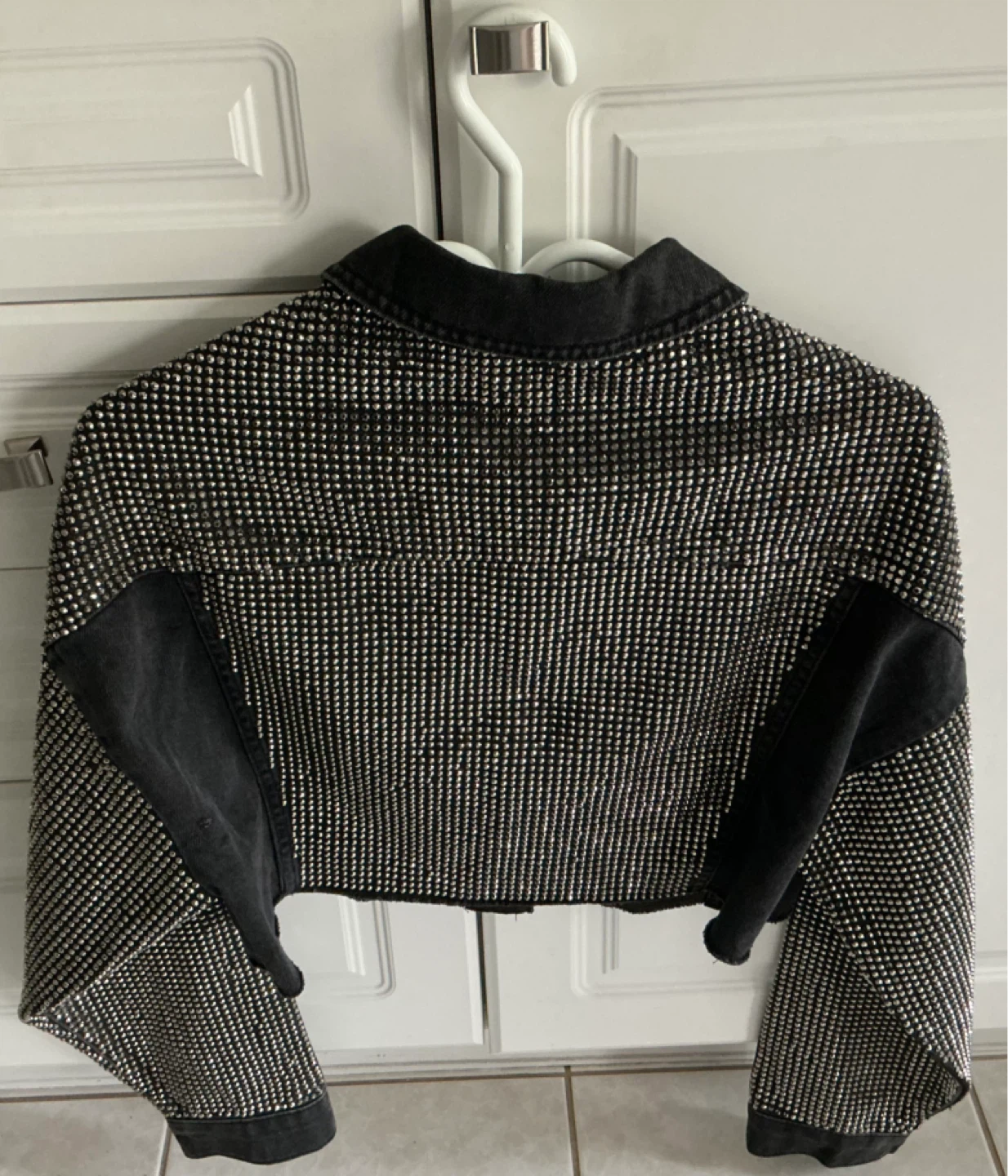 Topshop Black Embellished Denim Jacket - photo 3