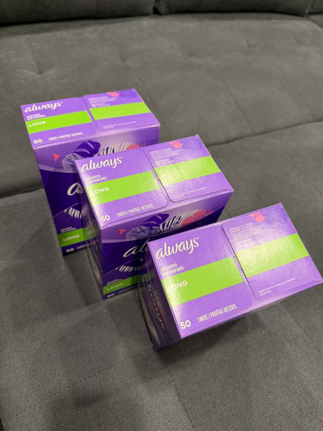 Always Long Unscented Panty Liners (3x 50-pack) - photo 2