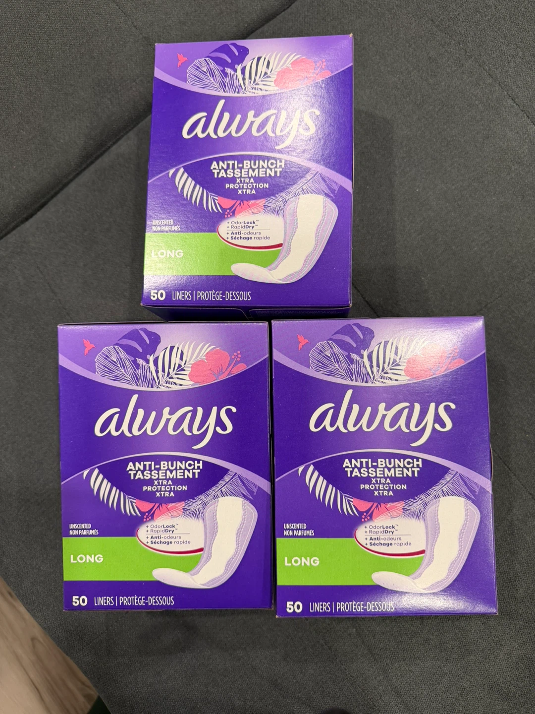 Always Long Unscented Panty Liners (3x 50-pack) - photo 3