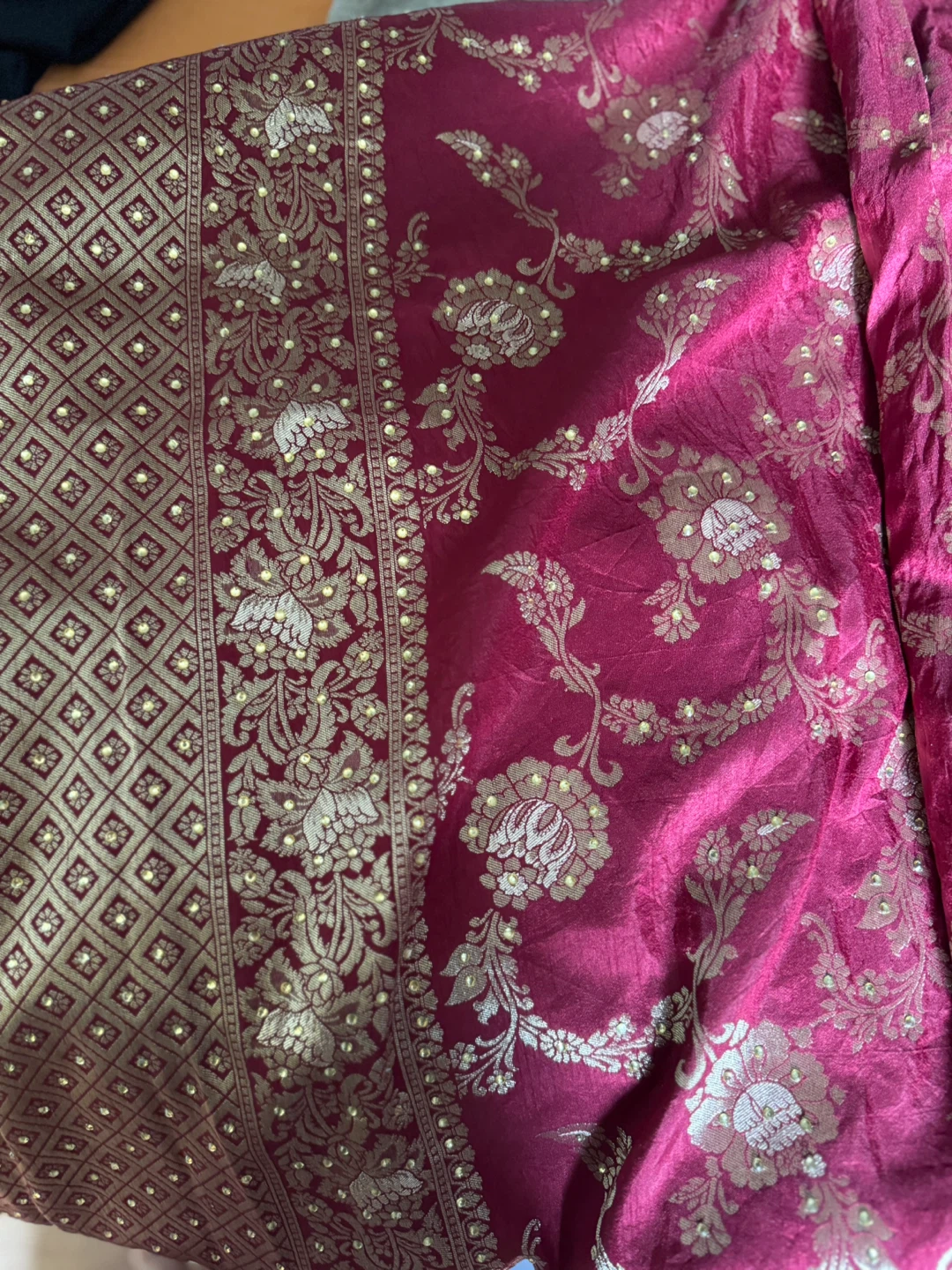 Sari Fabric with Embellishments - photo 2