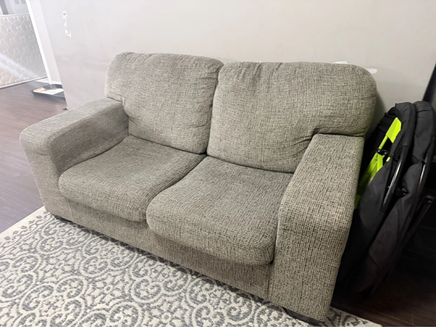 Grey Loveseat Sofa - photo 3