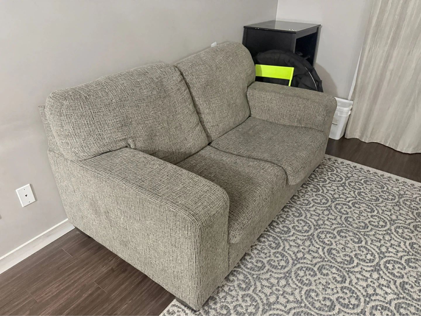 Grey Loveseat Sofa - photo 2