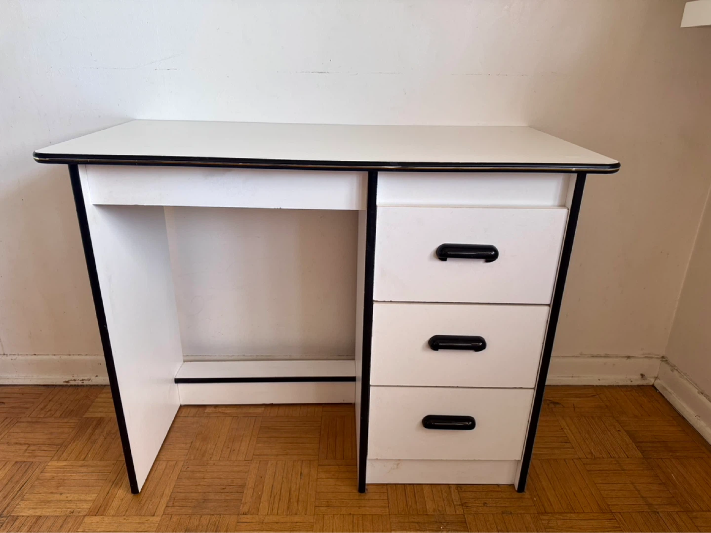 White Desk with 3 Drawers