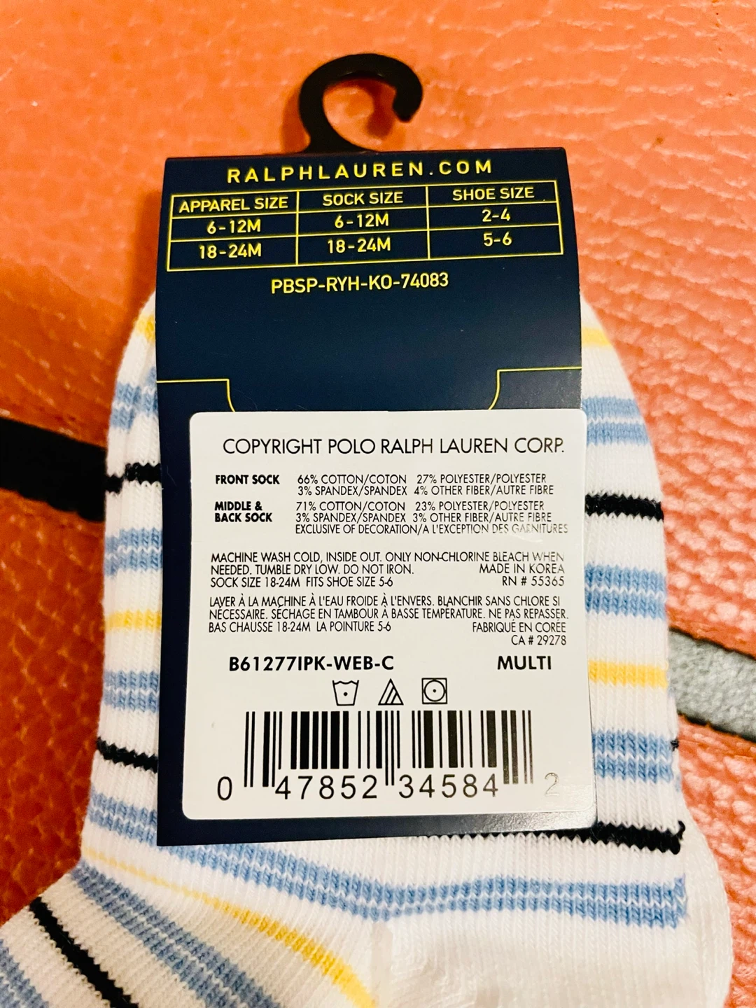 Polo Ralph Lauren Baby Socks 3 Pairs 18-24 Months - photo 2