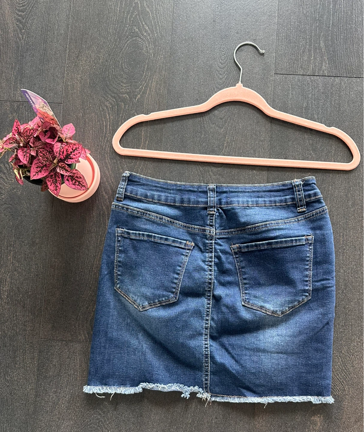 Distressed Denim Mini Skirt - photo 3