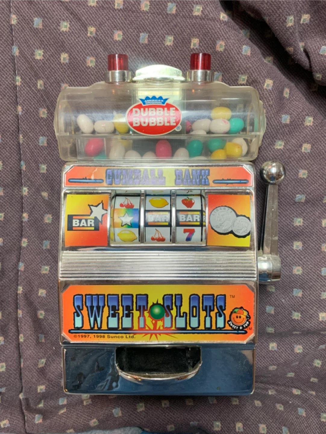 1997-1998 Dubble Bubble Sweet Slots Gumball Bank by Sunco Ltd.