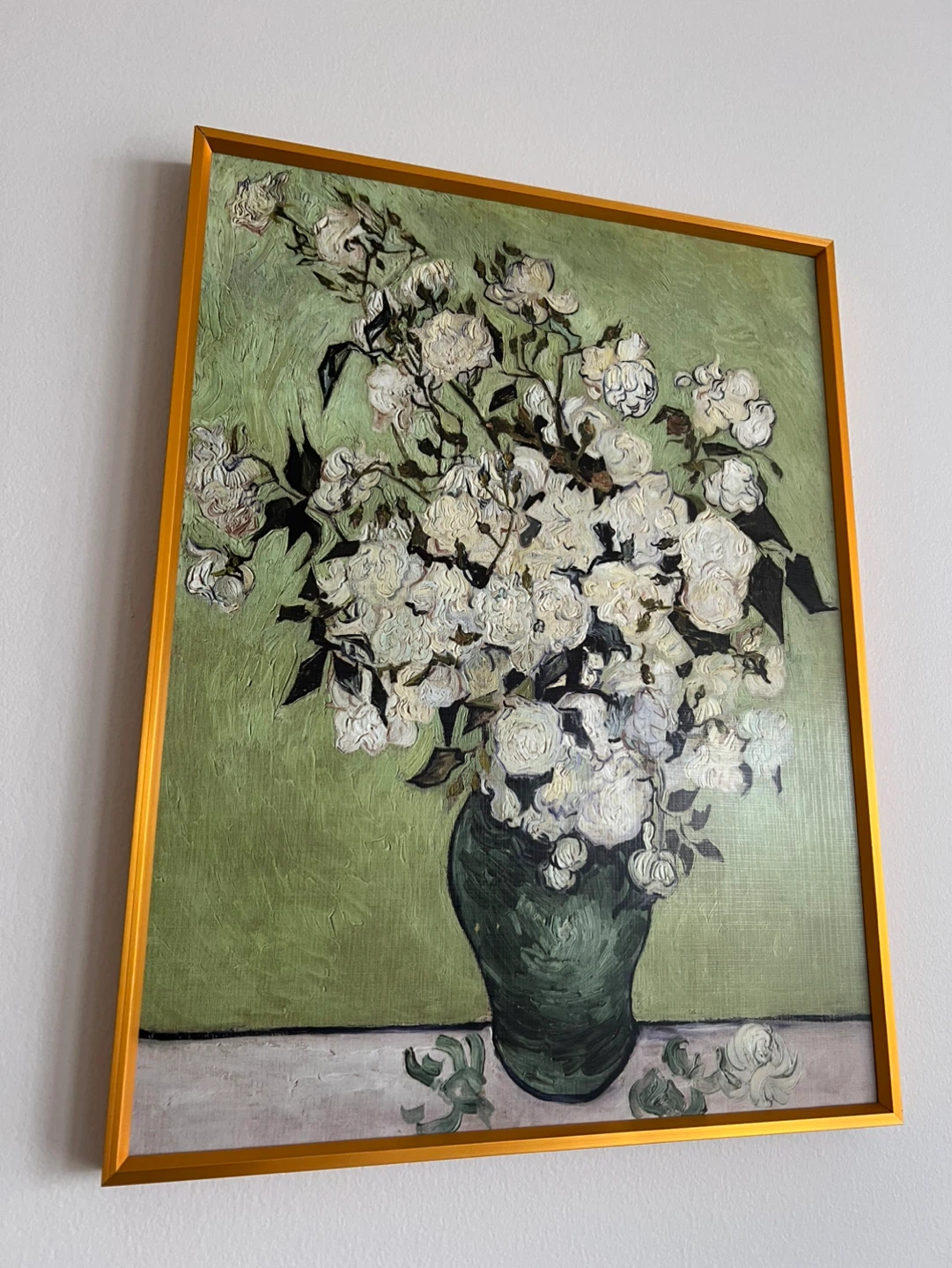 Framed Van Gogh "Vase with White Roses" Art Print - photo 4