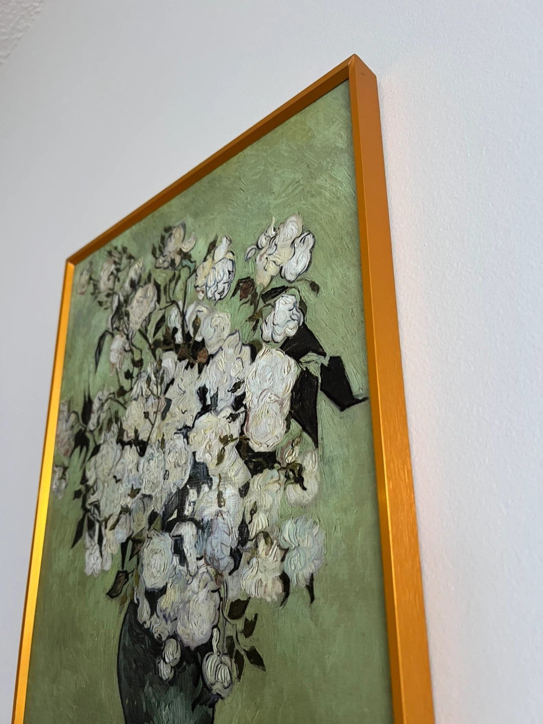 Framed Van Gogh "Vase with White Roses" Art Print - photo 5