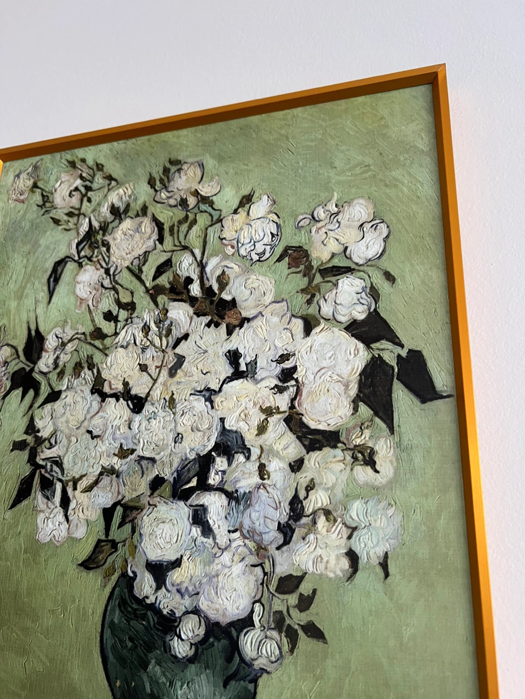 Framed Van Gogh "Vase with White Roses" Art Print - photo 2