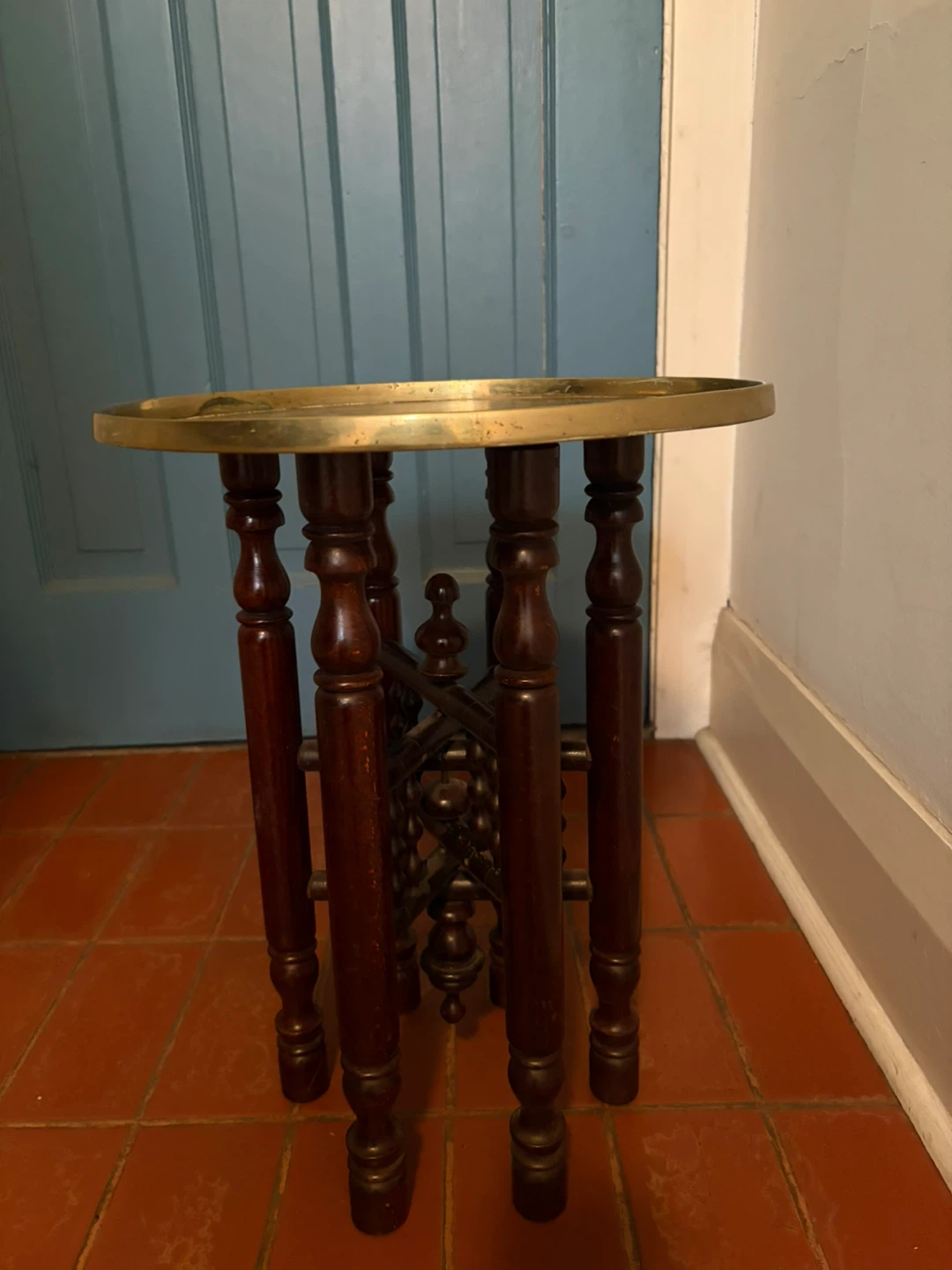 Brass tray table