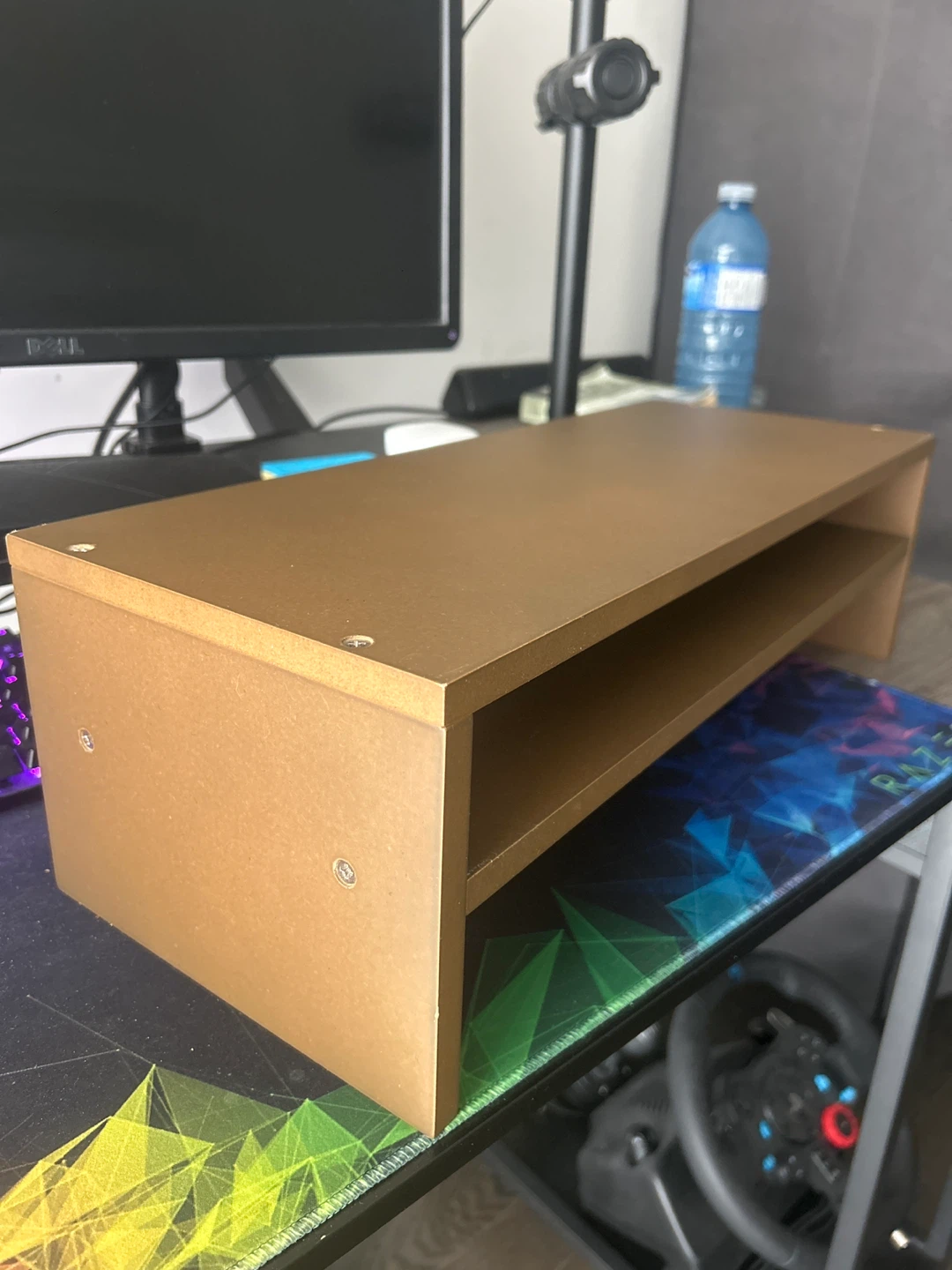 Wooden Monitor Stand riser with Shelves - photo 2