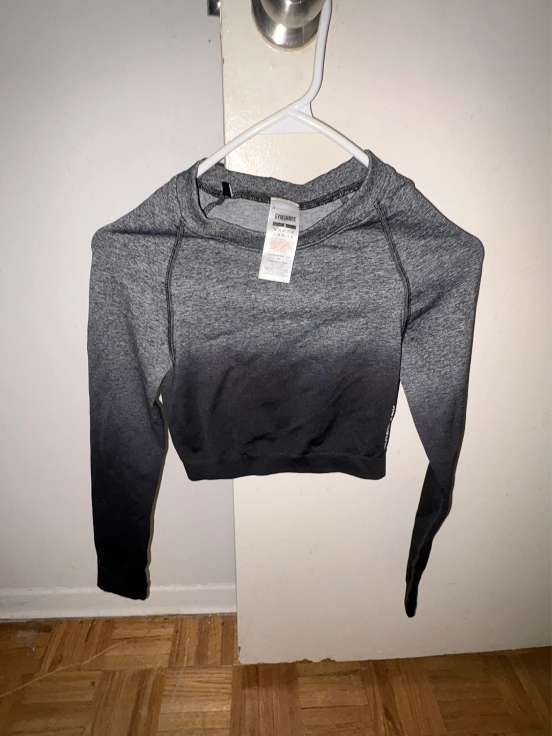 Gymshark Grey Ombre Long Sleeve Cropped Top Size XS - photo 2