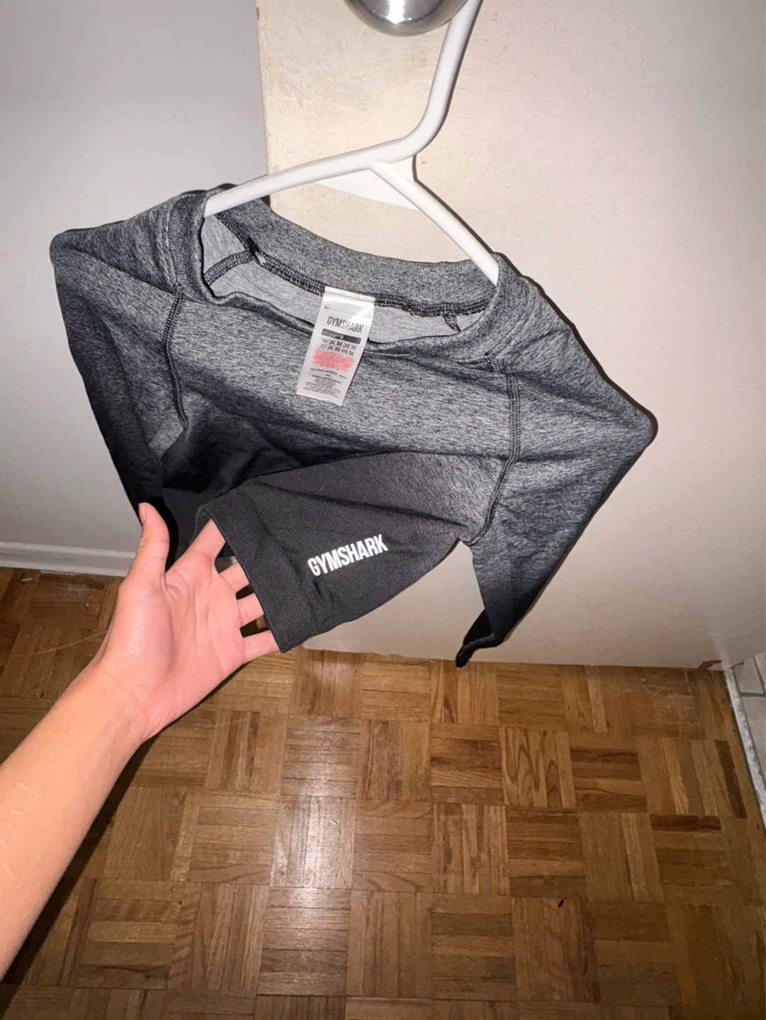 Gymshark Grey Ombre Long Sleeve Cropped Top Size XS