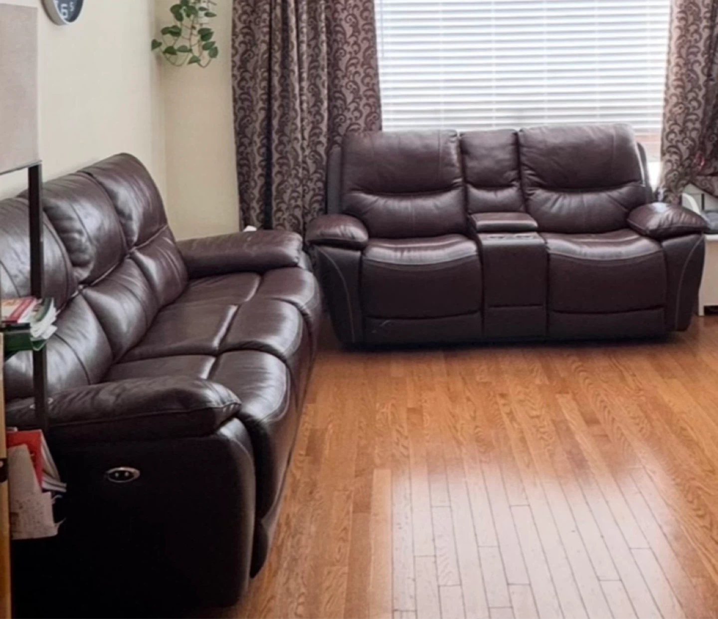 Brown Leather Loveseat Recliner