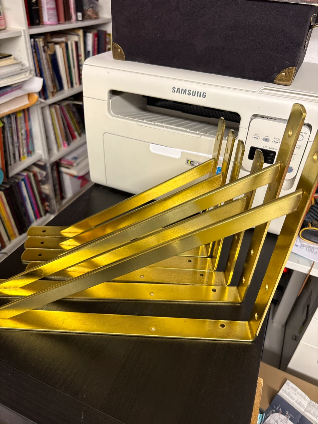 Everbilt Heavy Duty Shelf Brackets - Brushed Gold
