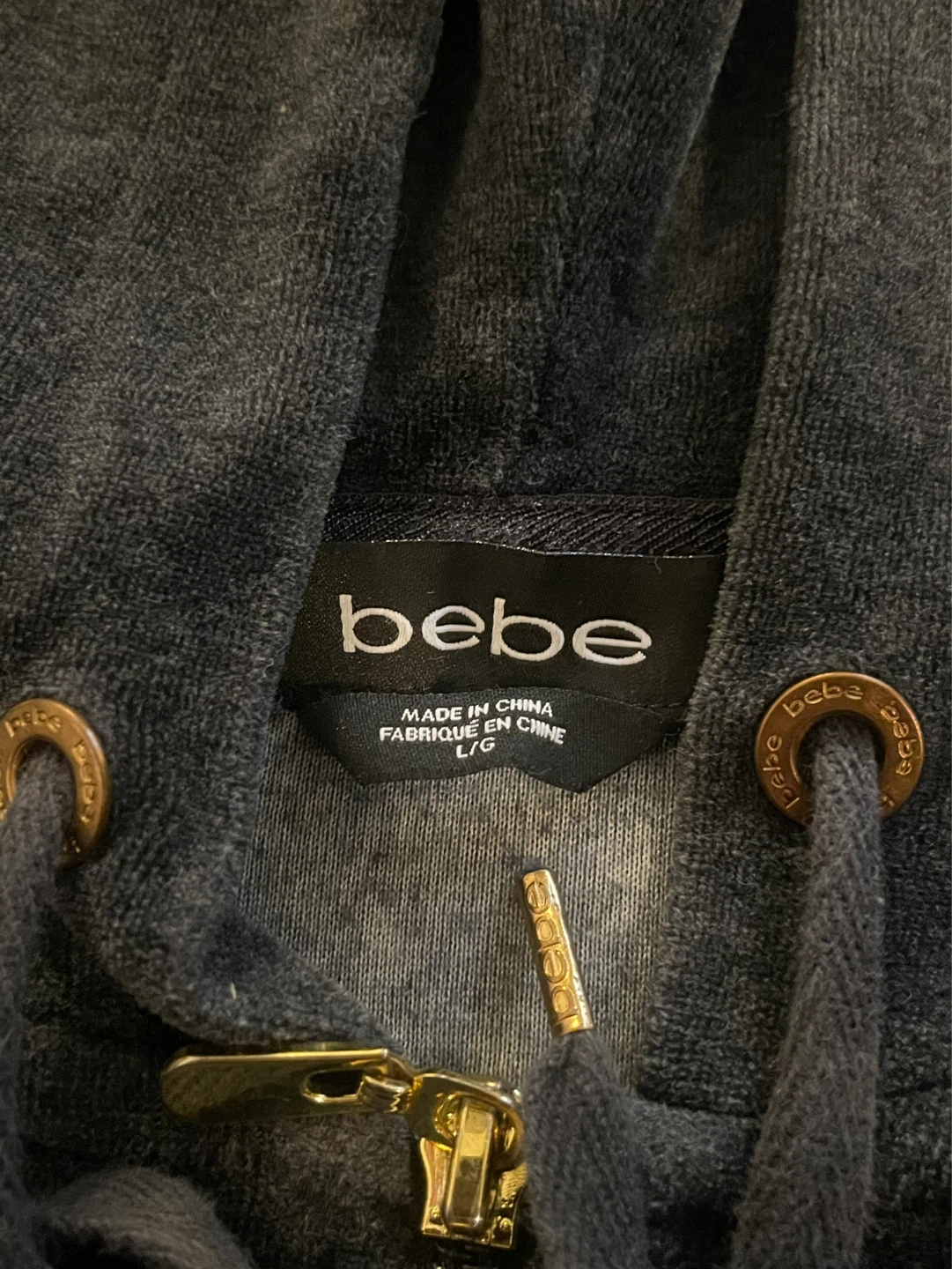 Bebe Velour Zip-Up Hoodie - photo 2