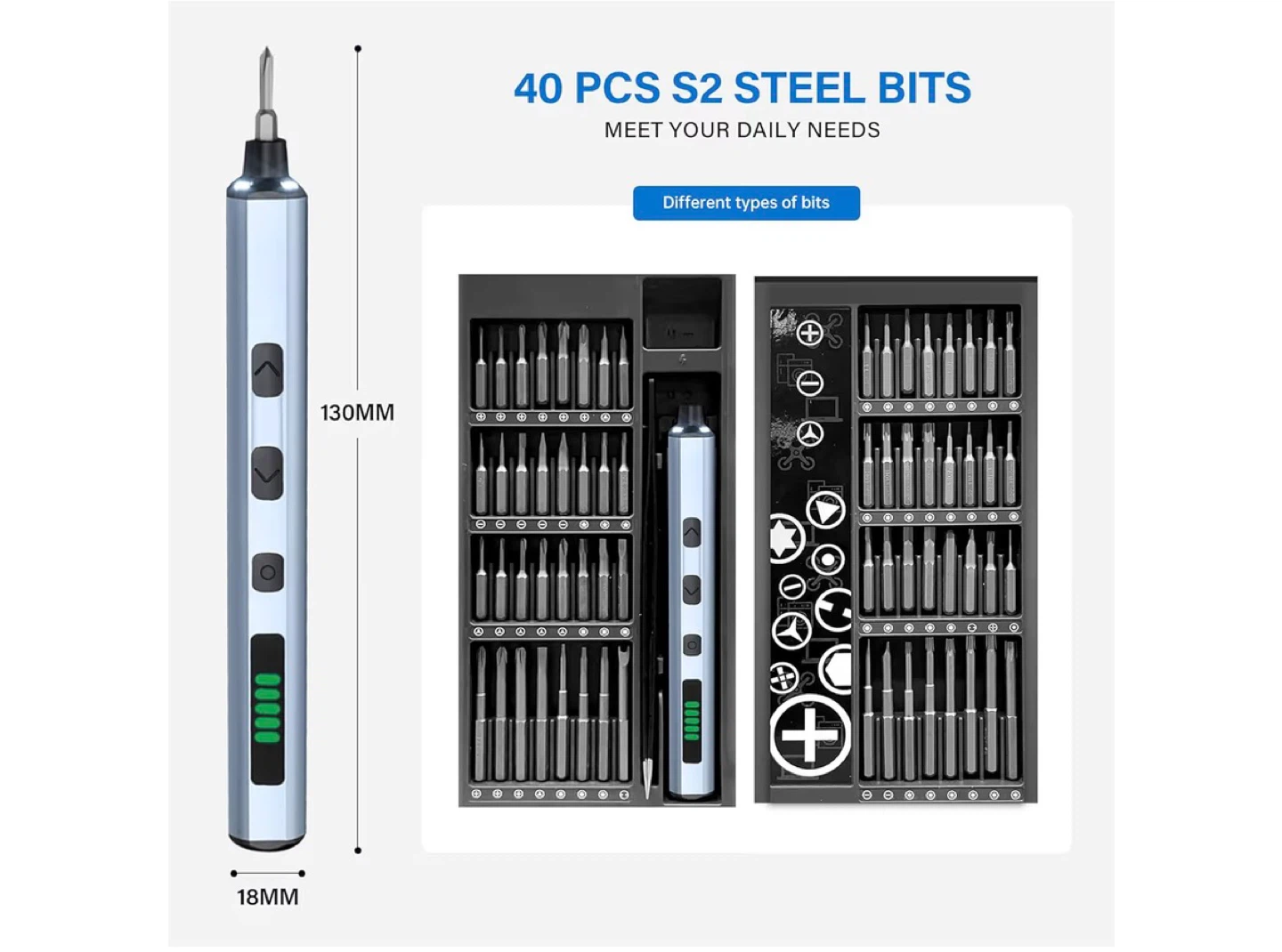 Precision Electric Screwdriver Set – Like New - photo 2