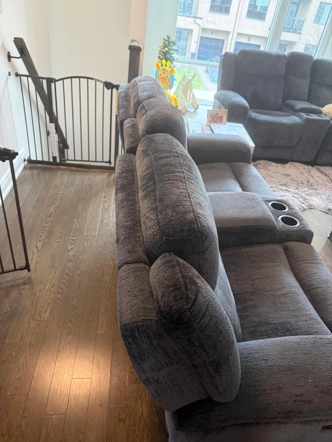 79” Reclining Loveseat - Dark Grey