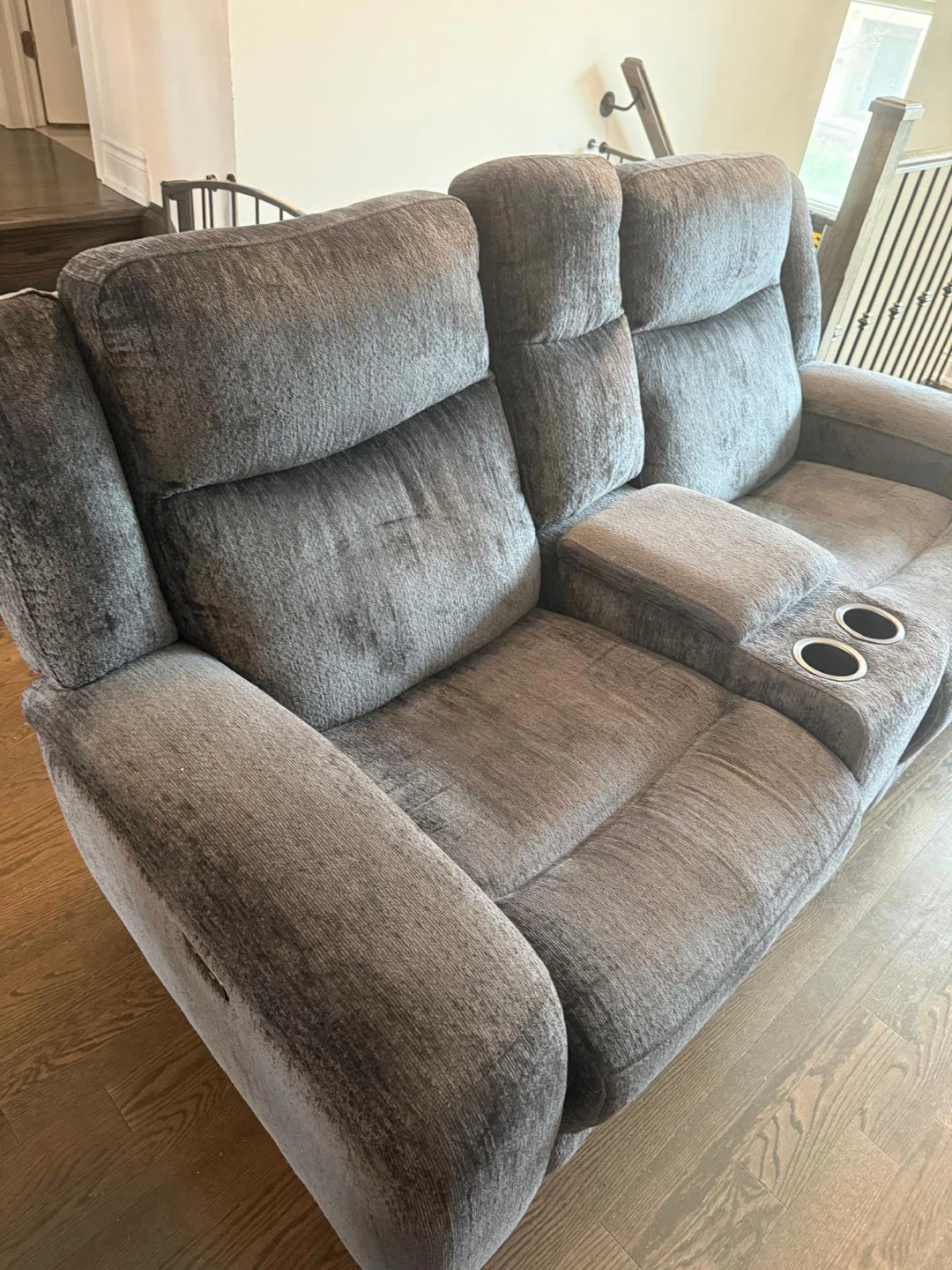79” Reclining Loveseat - Dark Grey - photo 3