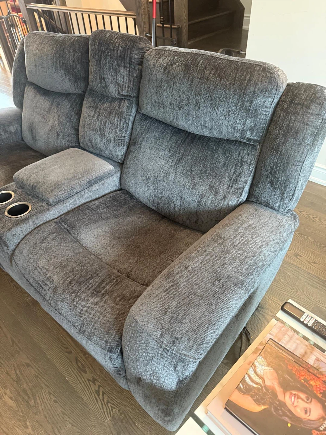 79” Reclining Loveseat - Dark Grey - photo 2