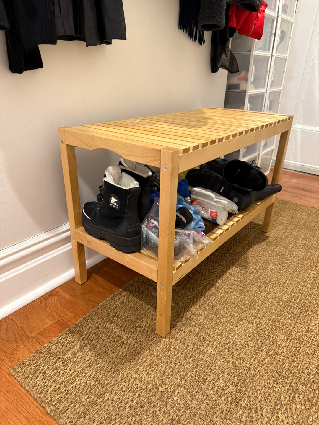 IKEA MUSKAN Bench, Natural Wood