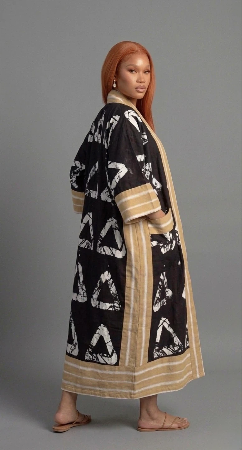 Long Kimono Robe - Aso oke kimono - photo 2
