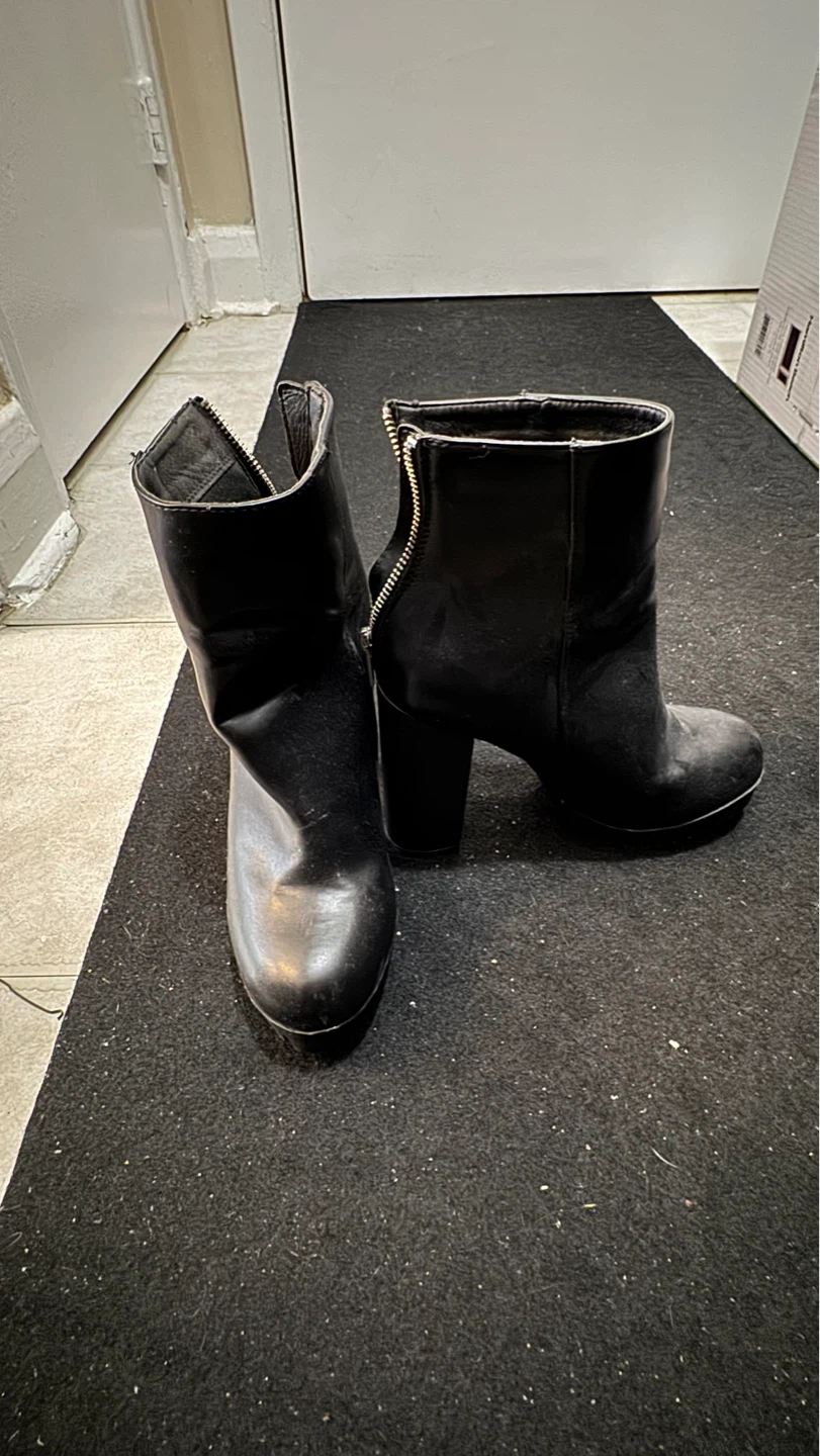 Black Heeled Ankle Boots