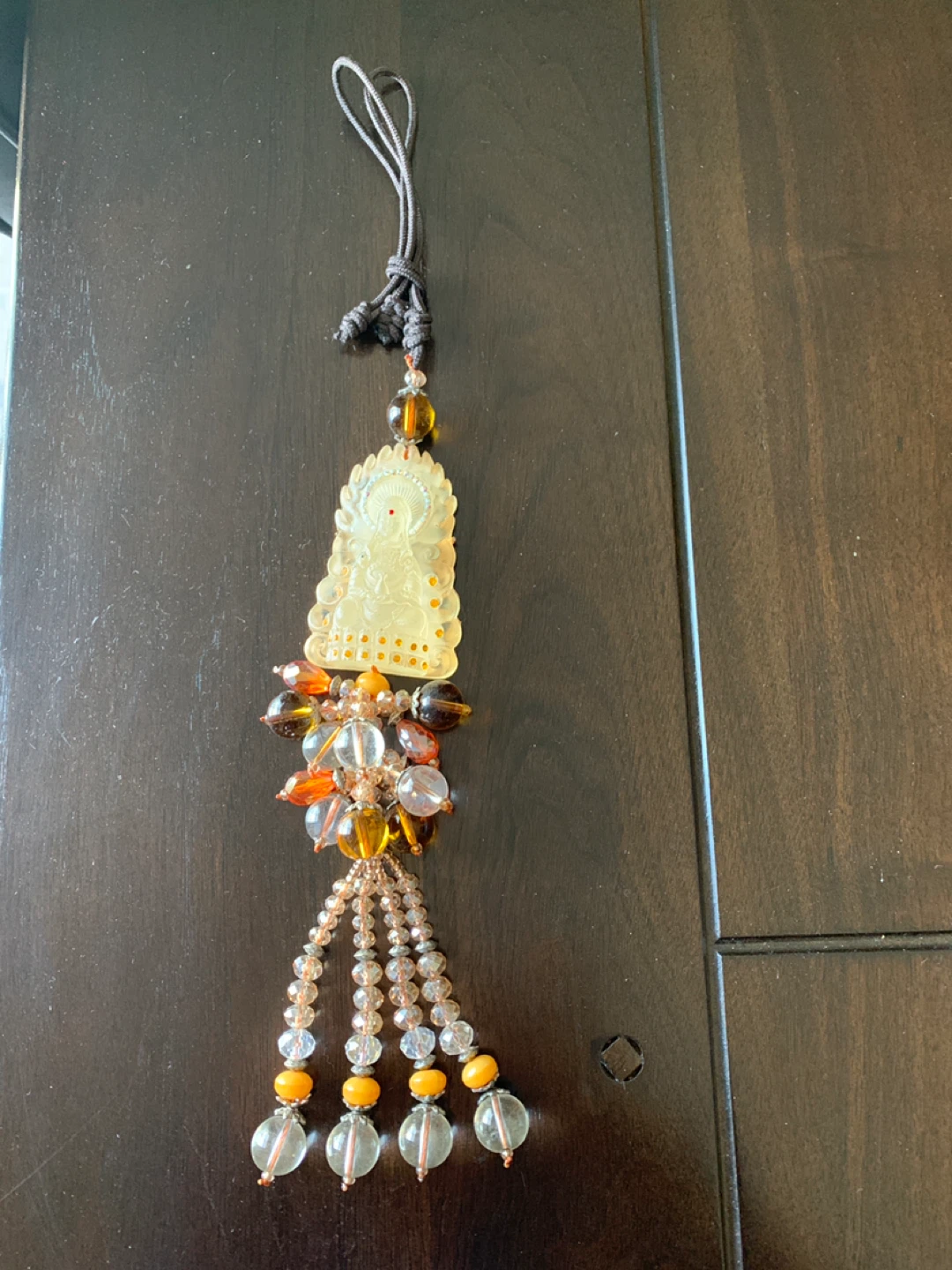 Jade Buddha Pendant Tassel Charm