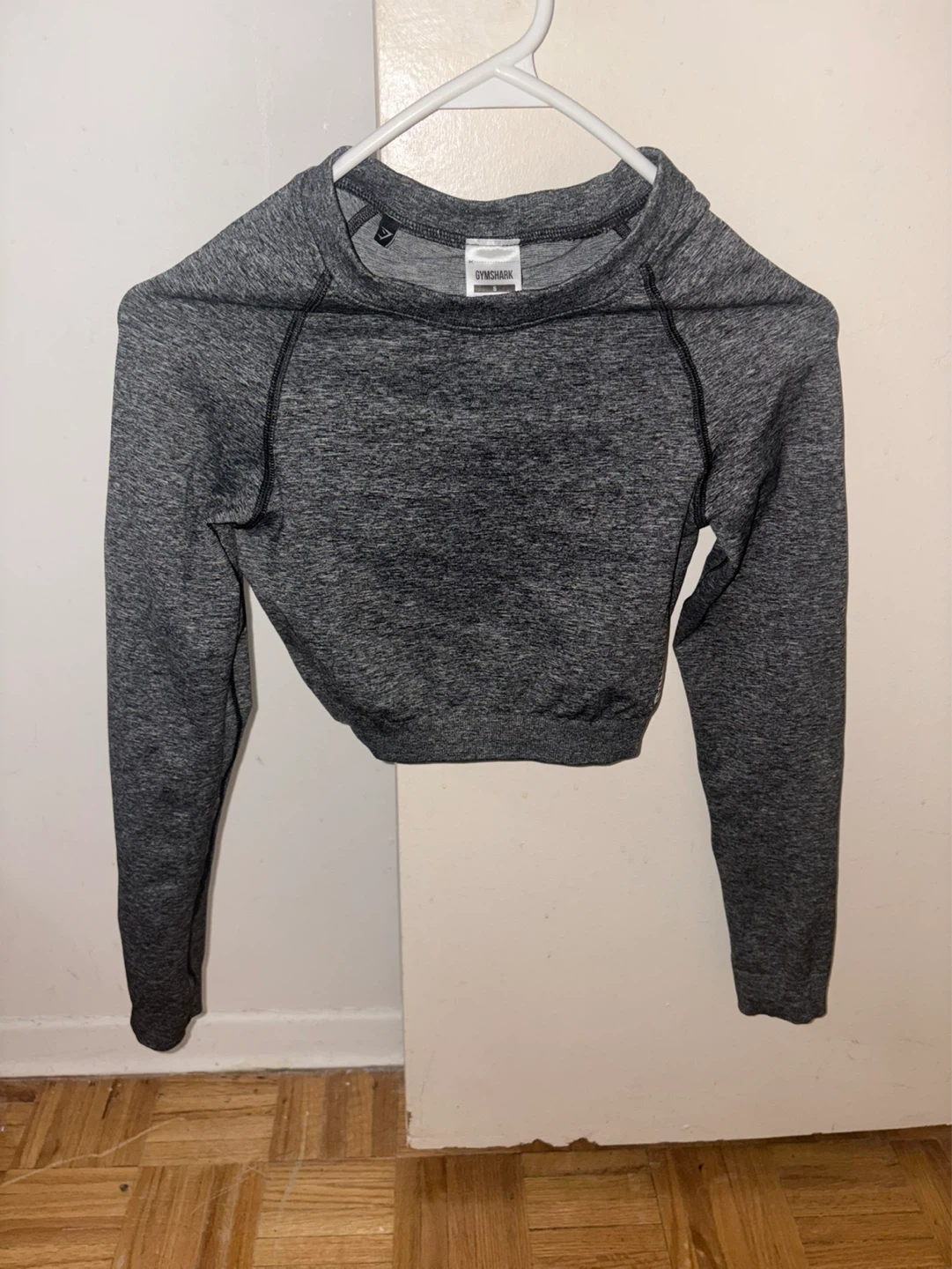 Gymshark Grey Cropped Long Sleeve Top