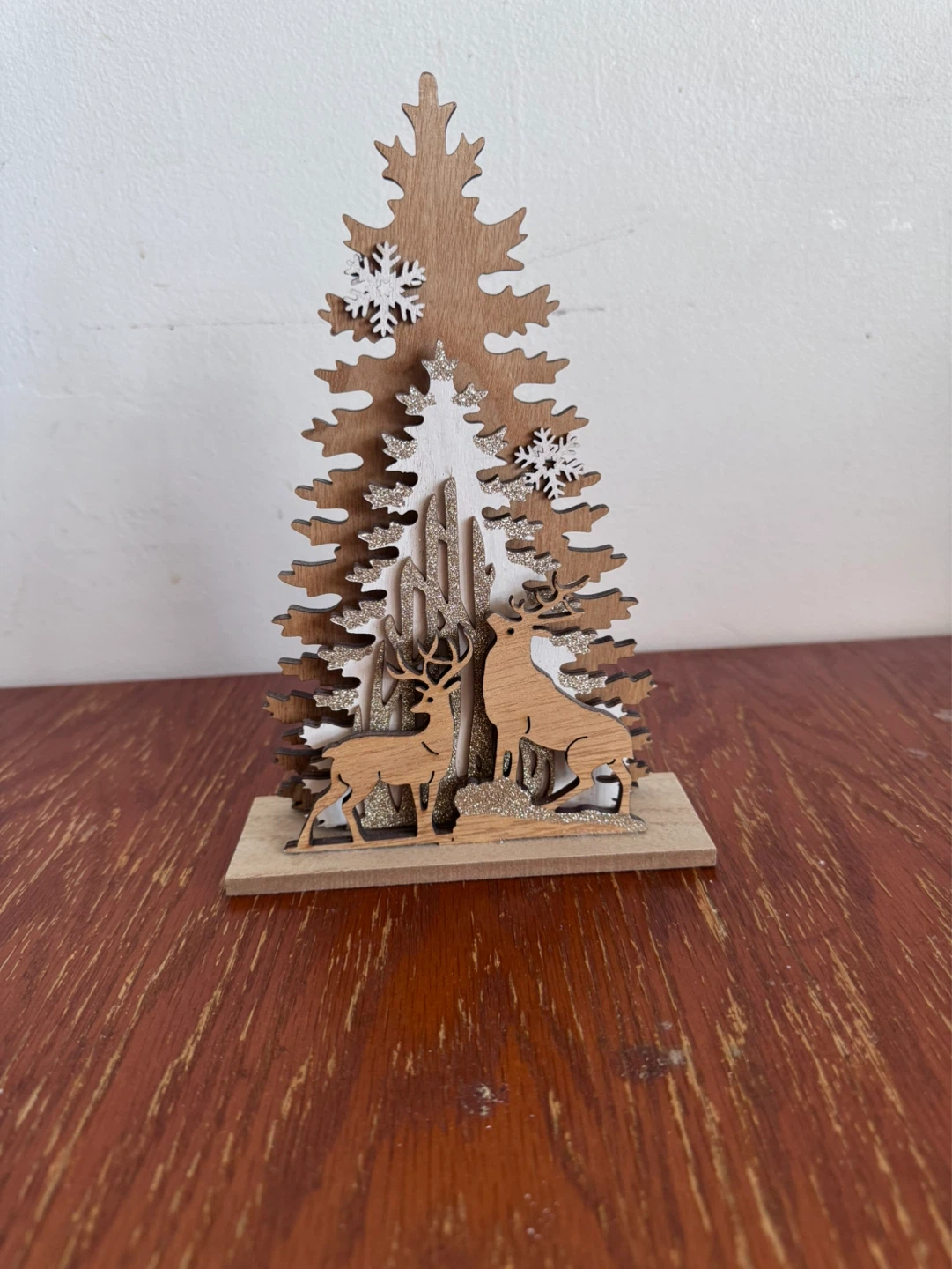 Wooden Christmas Tree Decor