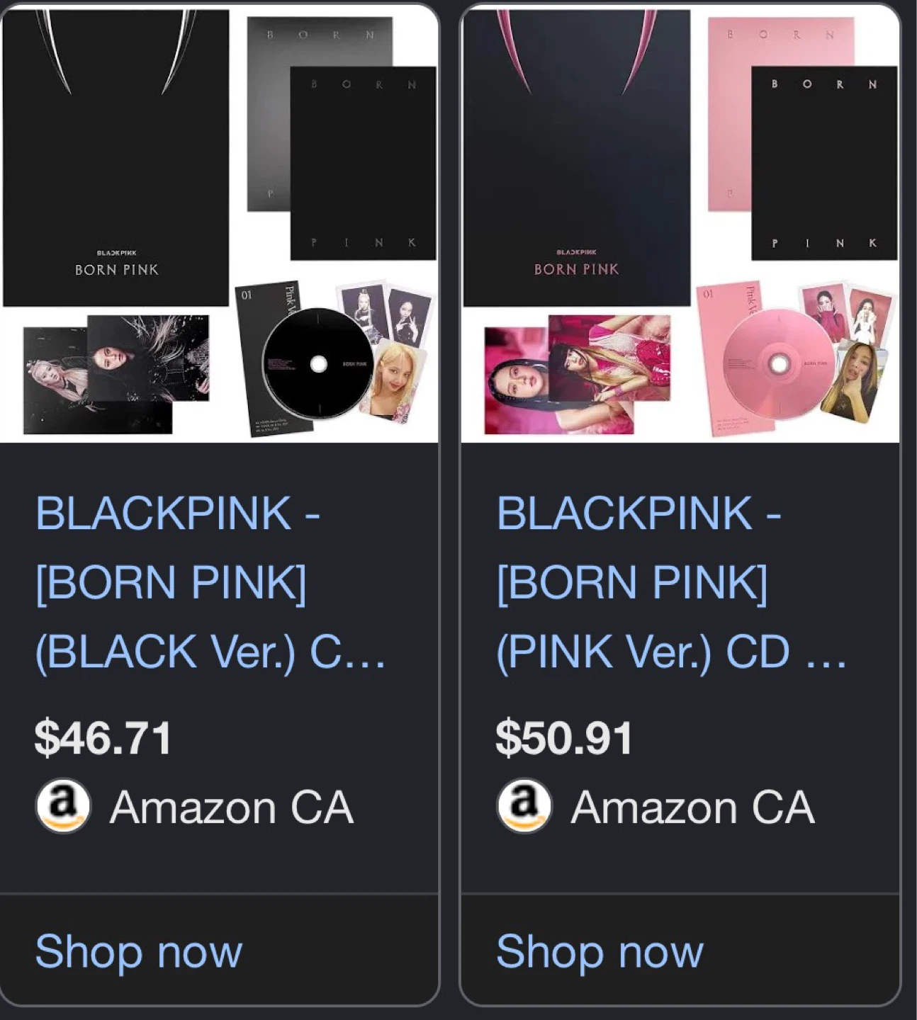BLACKPINK BORN PINK CD Set (Black & Pink Versions) - photo 3