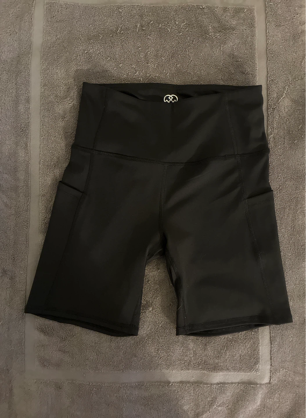 Black Biker Shorts with Pockets