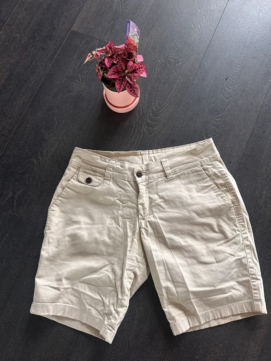 Beige chino shorts