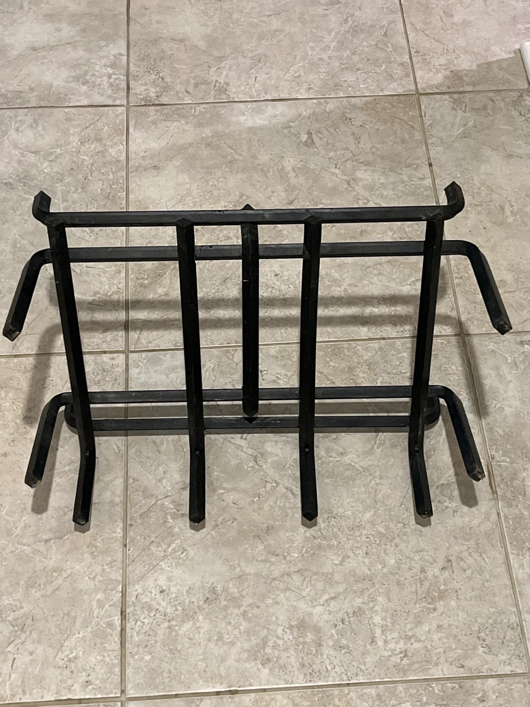 Black Metal Fireplace Log Rack - photo 2