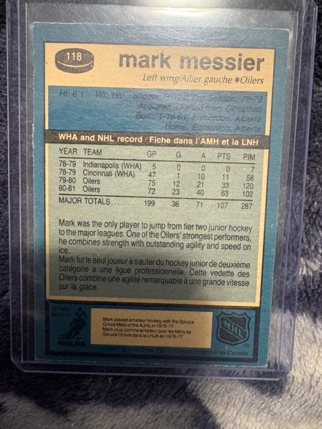1983 O-Pee-Chee Mark Messier Edmonton Oilers Hockey Card - photo 2
