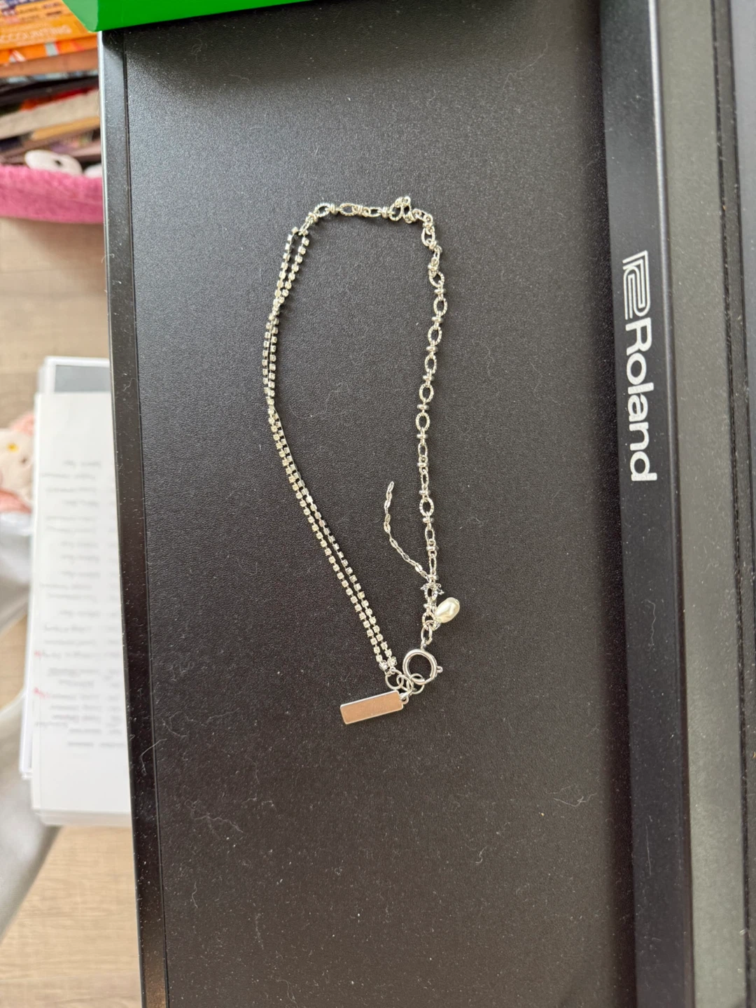 Silver Chain Necklace with Charm - photo 3