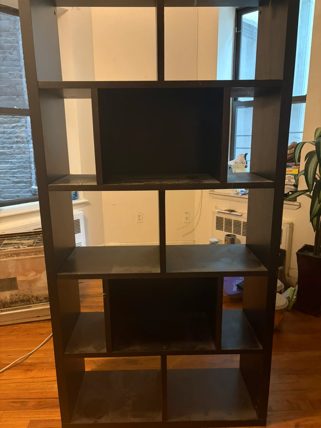 Black Bookshelf with Multiple Shelves