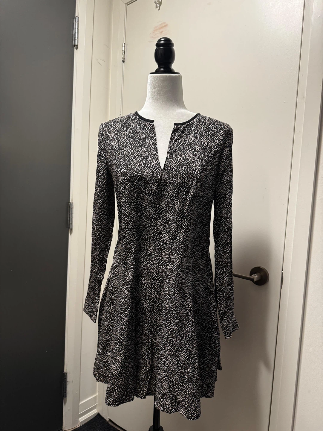 Club Monaco Black & White Print Dress - Size 2
