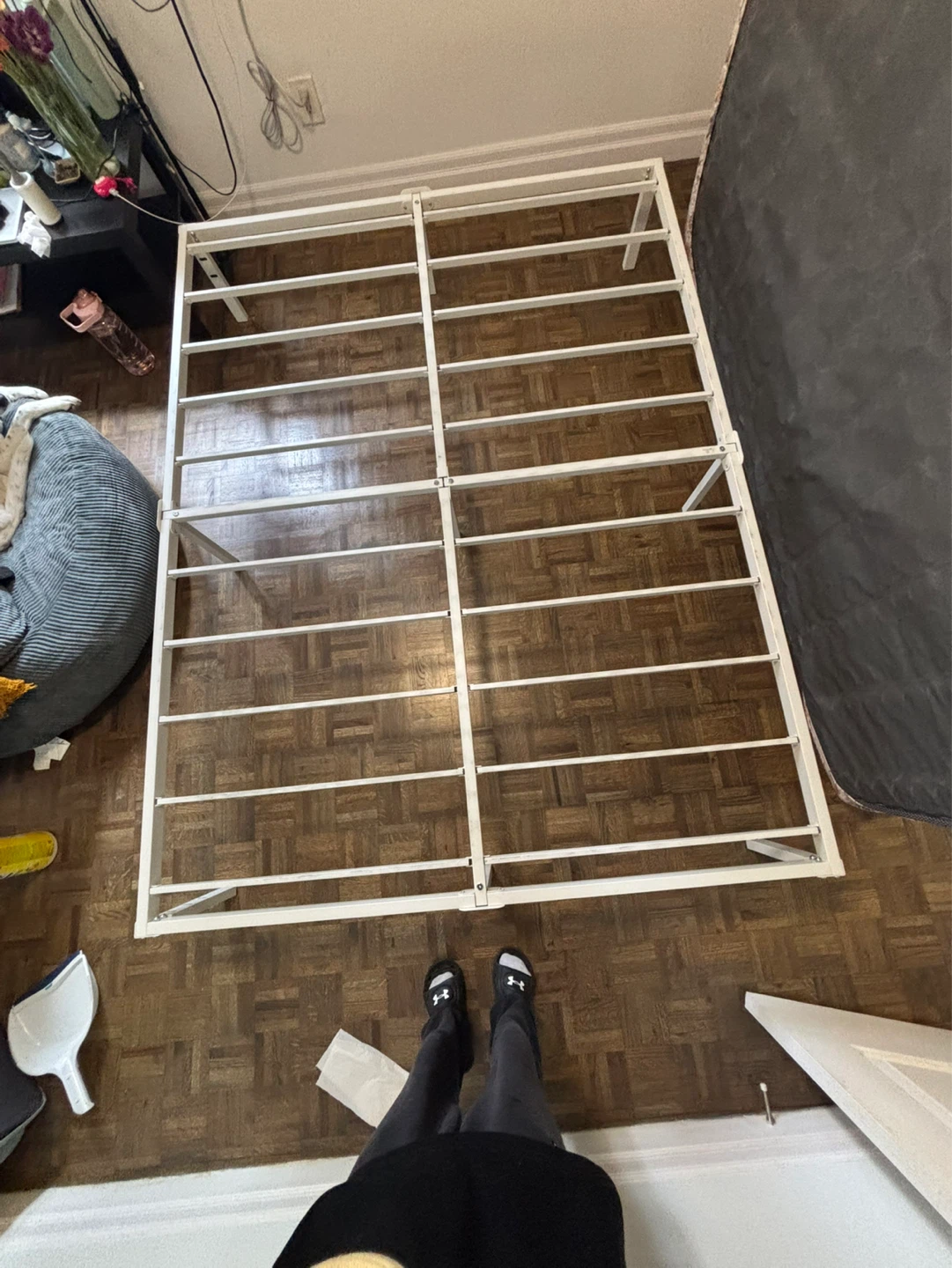 White Metal Bed Frame - photo 4